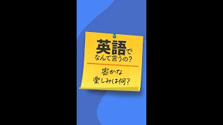 英語でなんて言うの？「密かな楽しみは何？」 #shorts  ( #114  )