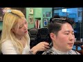 asmr 💈 강남역 바버샵에서 가성비 헤어컷과 다운펌 여성바버