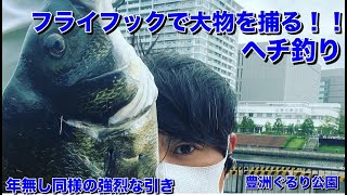 [大和屋]　ほぼ歳無し！豊洲ぐるり公園！オーバーハングに入る大物を#14ストロングミニで仕留める！！　#black porgy fishing　#黑鯛魚釣魚