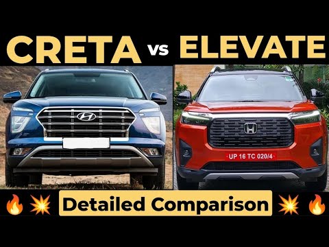 Hyundai Creta Vs Honda Elevate🔥Detailed Comparison | Elevate Vs Creta ...