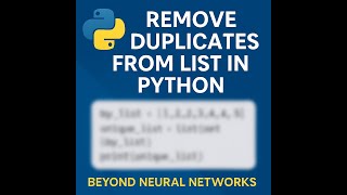 🧠 Remove Duplicates from a List in Python | Python Tips for Beginners