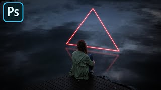 Triangle Neon Effect - Glow Light Photoshop Manipulation Tutorial