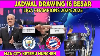 JADWAL DRAWING 16 BESAR LIGA CHAMPIONS 2024/2025 | TIM LOLOS 16 BESAR LIGA CHAMPIONS