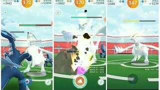 Pokemon Go-Draco Meteor Reshiram(萊希拉姆) raid Trio by Dialga \u0026 Excadrill(no wb)(KO@29sec)(27/5/20PVE4)