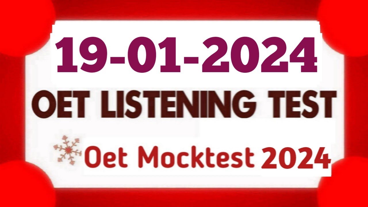 OET Listening Sample For Nurses - Test 12- OET Listening Practice Test ...