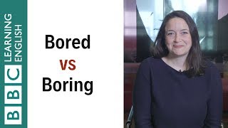 Bored vs Boring - What's the difference? Ed and Ing Adjectives - English In A Minute
