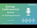 L&T Technology Services Ltd Q3 FY22 Earnings Concall