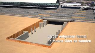 Animatie bouw en resultaat station Zwolle