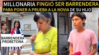 Millonaria finge ser barrendera para poner a prueba a la novia de su hijo.