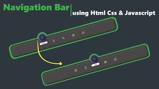 Navigation bar using html css and javascript | magic navigation menu indicator