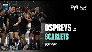 BKT URC R8 Match Highlights | Ospreys vs Scarlets | 21st Dec 24