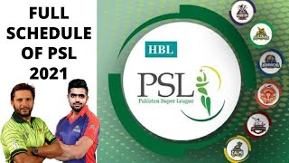 PSL 2021 Schedule and Fixtures released | Pakistan Super League Updates &  Information | PSL 6