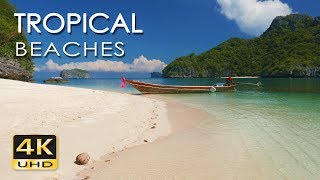 4K Tropical Beaches  - Thailand - Relaxing Sea/ Ocean Sounds - Sunrise \u0026 Sunset - Ultra HD Video