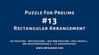 Puzzle For Prelims 13 - Rectangular Arrangement