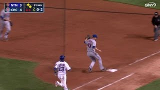 NYM@CHC: Carlyle injured after running to first