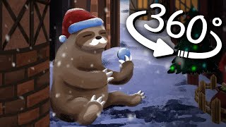 🎄🎅🏻 [360 VR] 크리스마스 마을에 초대되었습니다! 편안한 잠을 돕는 오르골 수면 캐롤 음악 with 핀란드의 눈 내리는 작은 마을로 숙면 테마여행 (※화면을 돌려보세요!)