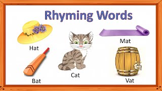 Rhyming Words | Rhyming Words For Kids | Pre School Kindergarten