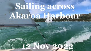 Sailing across Akaroa Harbour (12 Nov 2022)