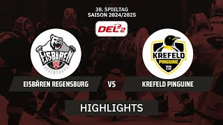 DEL2: Eisbären Regensburg vs. Krefeld Pinguine I Highlights - 38. Spieltag | SDTV Eishockey