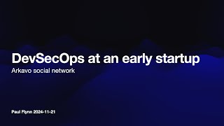 DSOMM DevSecOps at an early-stage startup