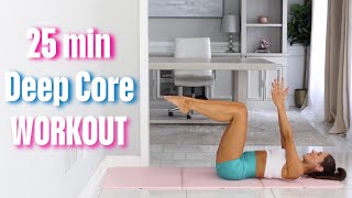 25 min Deep Core Workout | Pilates Abs style workout