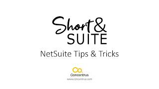 NetSuite Tutorial: Short & 'Suite: Top 3 User Preferences