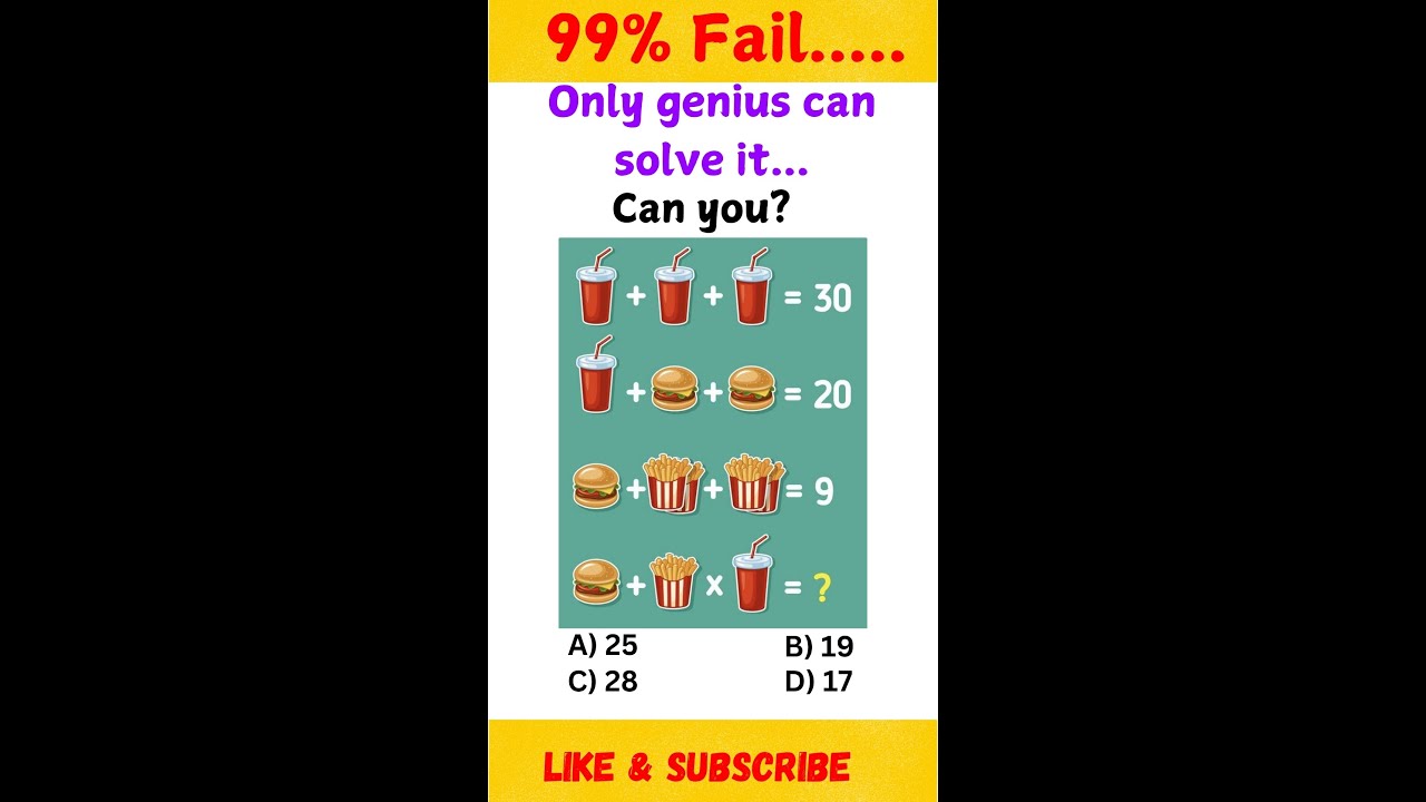 Only 1 Can Solve It Shorts Quiz Mathstricks Puzzle Youtube