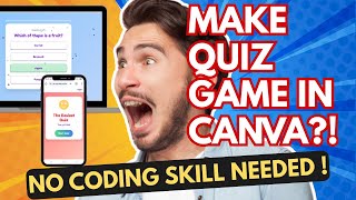 How to Create an Interactive Web based Quiz Game in Canva (No Coding!)