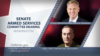 LIVE: DOD Officials Testify at the Senate Armed Services Committee