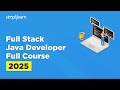 Full Stack Java Developer Course 2026 | Full Stack Java Developer Tutorial for Beginners|Simplilearn