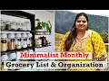 Minimalist Monthly Grocery List & Grocery Organization | Weekly Meal Planning & Shopping Ideas