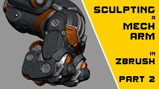 Mech Arm Sculpting in Zbrush (Megagato) - Part 2