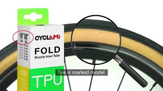 CYCLAMi Ultralight Folding Bike TPU Inner Tube For 16 18 20 Inches