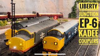 Liberty Junction Ep-6 Kadee demo, horrific accident, weathered class 37 and more model railway fun!