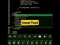 innerText | javascript tutorial #shorts #html #javascript