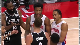 Blake Griffin & Saddiq Bey Exchange Words - Nets vs Pistons | March 26, 2021 | 2020-21 NBA Season
