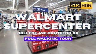 [4K] Walmart College Grove San Diego 🇺🇸 | Store Walkthrough & Area Tour