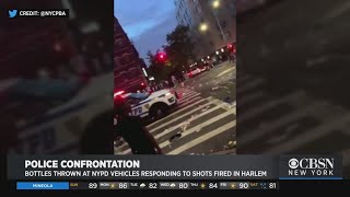 Video Shows Bottles, Garbage Being Thrown At NYPD Cruisers