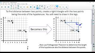 Pythagorean Theorem Application - Distance on a Graph