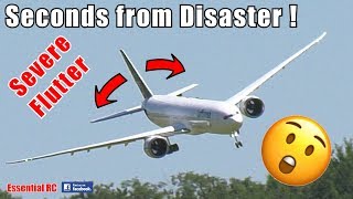 Seconds from Disaster ?! BOEING 777-9X Electric Ducted Fan (EDF) RC AIRLINER: RAMY RC