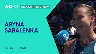Aryna Sabalenka On-Court Interview | Australian Open 2023 Quarterfinal