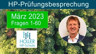 Besprechung der Heilpraktiker-Prüfung vom März 2023 mit Arpana Tjard Holler