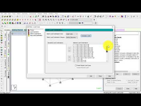 Part 110 Generating Auto Load Combinations Youtube