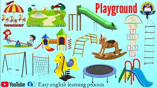 Playground Vocabulary | Playground Items | Outdoor Games | Easy English Learning Process