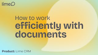 How to work efficiently with documents - Webinar