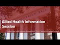 Allied Health Open House UMD 2021