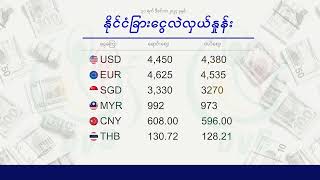 ငွေဈေး ရွှေဈေး (၃၁ ရက် ဒီဇင်ဘာလ ၂၀၂၄ မနက်ပိုင်း)