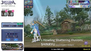 DFFOO [GL] Week 23 Dawn's Howling Shattering Illusions (LV 3): Black Crystal Run (Kain Solo)