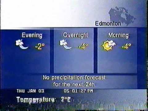 The Weather Network January 3 2002 Local Forecast Youtube