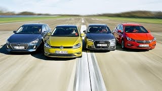 VW Golf vs Audi A3 vs Hyundai i30 vs Opel Astra